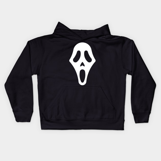 Halloween Spooky Ghost Face Kids Hoodie by FaelynArt